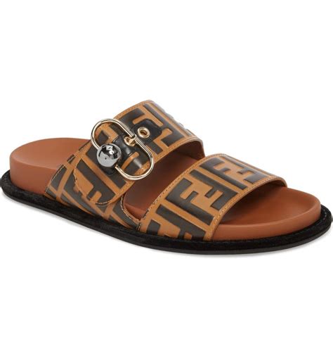 women's fendi slides|fendi flat slides.